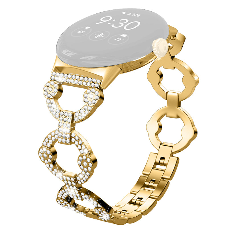For Google Pixel Watch 2 Pixel Watch Rhinestone Decor Watch Band Replacement Metal Wrist Strap Bracelet For Google Pixel Watch 2 Pixel Watch Rhinestone Decor Watch Band Replacement Metal Wrist Strap Bracelet
